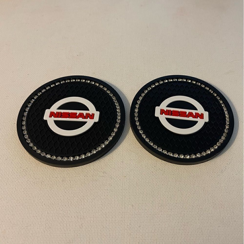 Nissan Bling Car Cup Coasters set of 2 NWT
